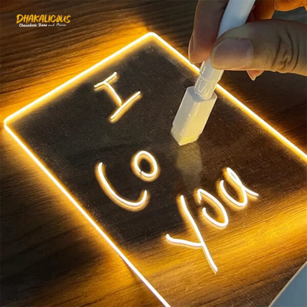 Creative LED Night Light Message Board - USB Rewritable Warm Soft Lamp for Kids & Decoration