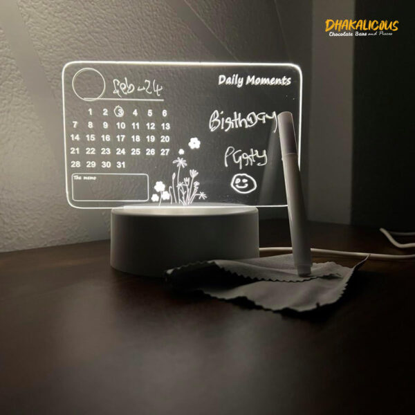 Creative LED Night Light Message Board - USB Rewritable Warm Soft Lamp for Kids & Decoration