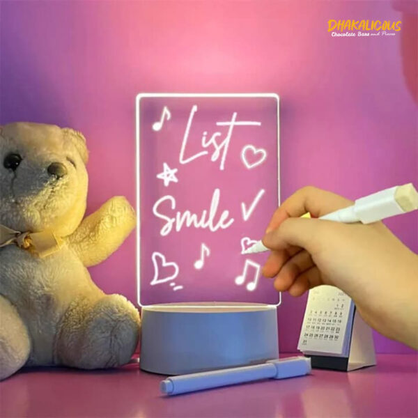 Creative LED Night Light Message Board - USB Rewritable Warm Soft Lamp for Kids & Decoration