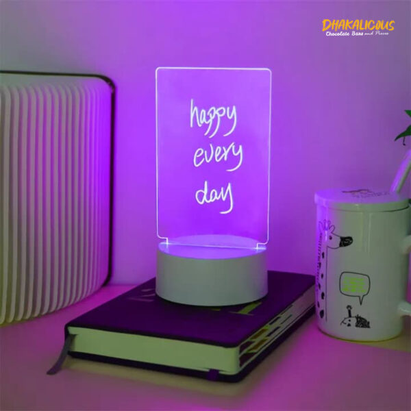 Creative LED Night Light Message Board - USB Rewritable Warm Soft Lamp for Kids & Decoration
